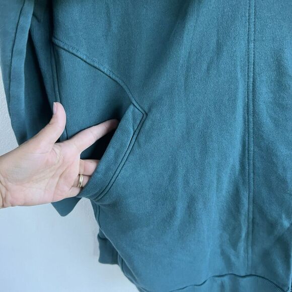 Soft Surroundings Go Livelytravel Wrap Sweatshirt Jacket Women’s Medium Teal - Picture 5 of 8